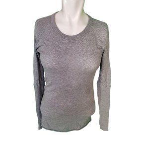 Enza Costa Gray Crew Neck Sweater